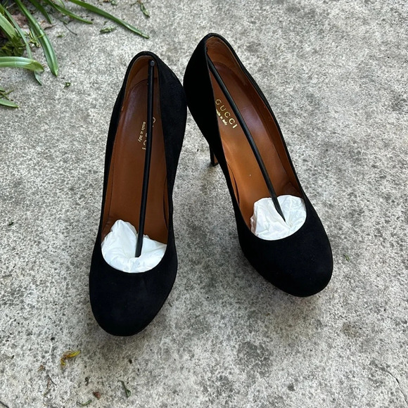 Gucci Kid Scamosciato Cuir Platform Heels, size  37 - Picture 1 of 14